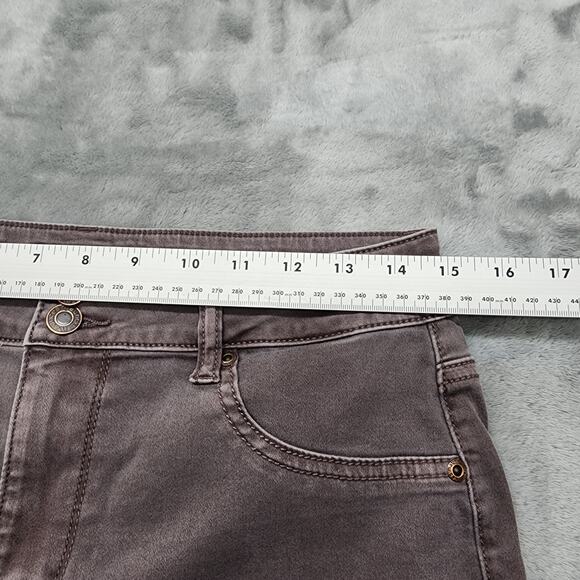 Maurices Jeans Womens M SHORT Gray High Rise Double Button Jegging Stretch Denim - Picture 10 of 14